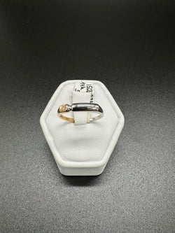 Ring Bicolor 585er Gold mit Diamant Gr55