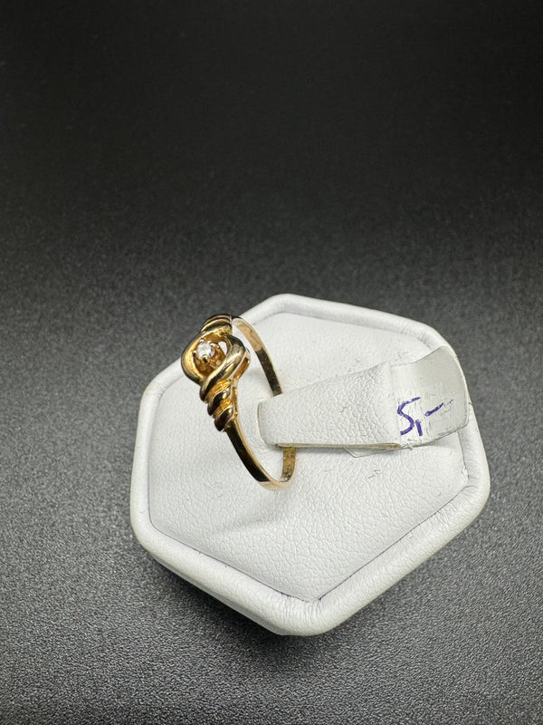 Ring 333er Gold mit Diamant Gr56