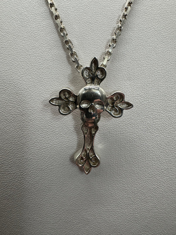 Ankerkette 925er Silber mit Totenkopf Kreuz