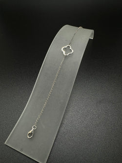 925er Silber Armband Kleeblatt 18,5cm