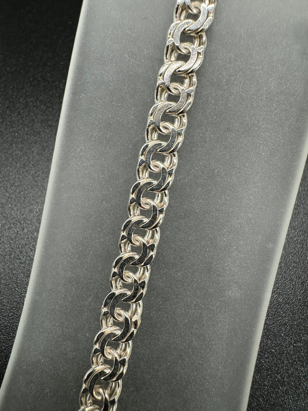 835er Silber Bismarkketten Armband 19,5cm